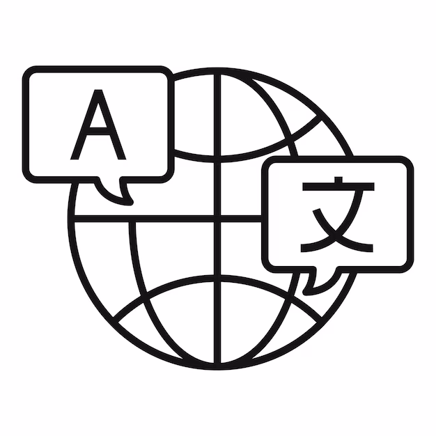 global translation icon outline global translation vector icon web design isolated white background 98396 29273